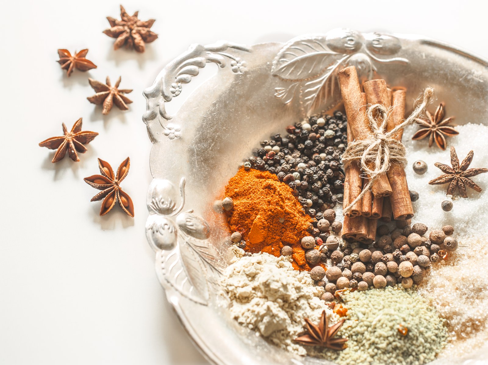 Dark brown Garam Masala spice powder